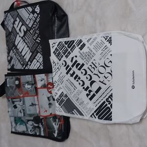 Three Lululemon bags in excellent condition